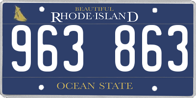 RI license plate 963863