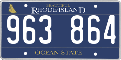 RI license plate 963864