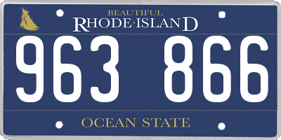RI license plate 963866