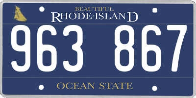 RI license plate 963867