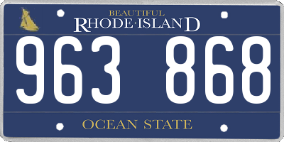 RI license plate 963868