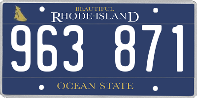 RI license plate 963871