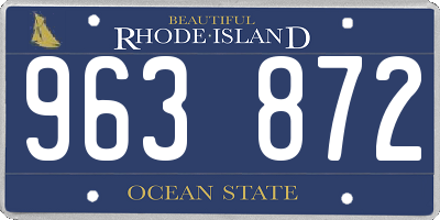 RI license plate 963872