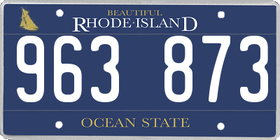 RI license plate 963873