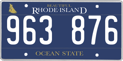 RI license plate 963876