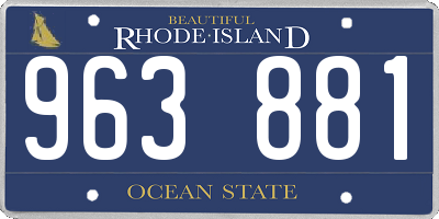 RI license plate 963881