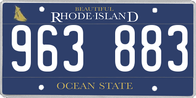 RI license plate 963883