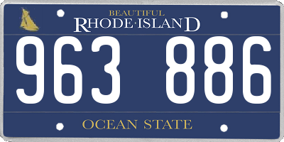 RI license plate 963886