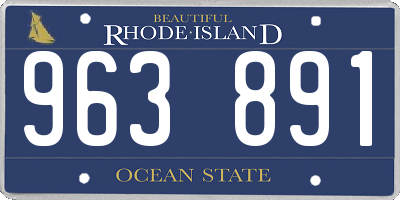 RI license plate 963891