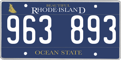 RI license plate 963893