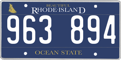 RI license plate 963894