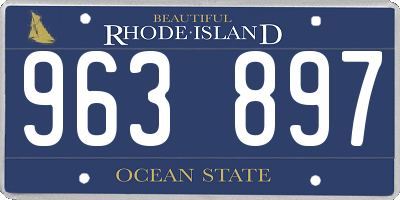 RI license plate 963897