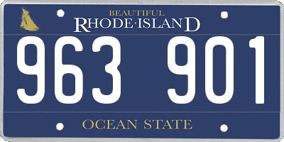 RI license plate 963901