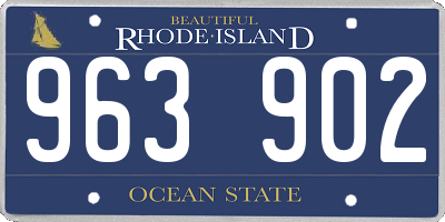 RI license plate 963902