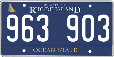 RI license plate 963903