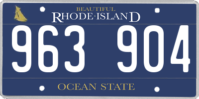 RI license plate 963904