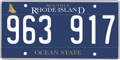 RI license plate 963917