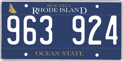 RI license plate 963924