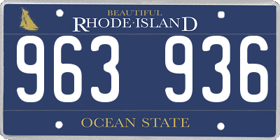 RI license plate 963936