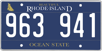 RI license plate 963941