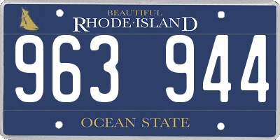 RI license plate 963944