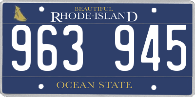 RI license plate 963945
