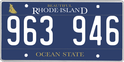 RI license plate 963946