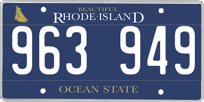 RI license plate 963949
