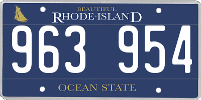 RI license plate 963954