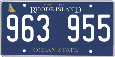 RI license plate 963955