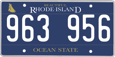RI license plate 963956