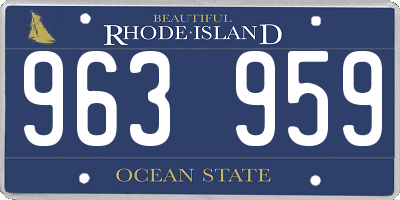 RI license plate 963959