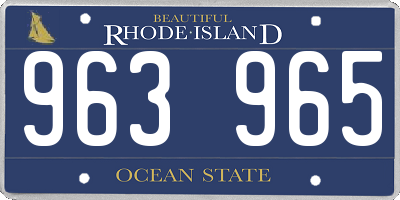 RI license plate 963965