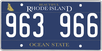 RI license plate 963966