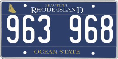 RI license plate 963968