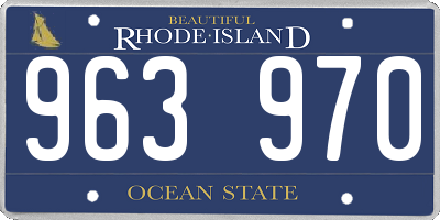 RI license plate 963970