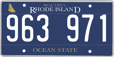 RI license plate 963971