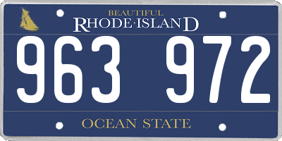 RI license plate 963972