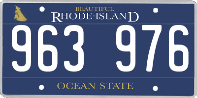 RI license plate 963976