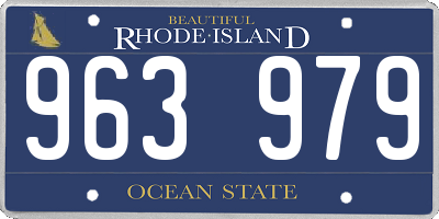 RI license plate 963979