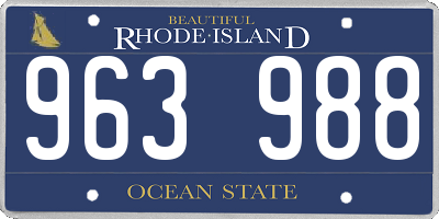 RI license plate 963988