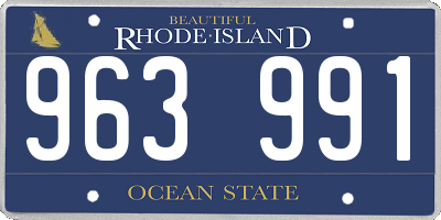 RI license plate 963991
