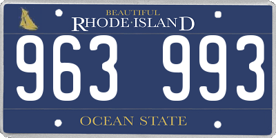 RI license plate 963993