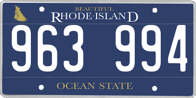 RI license plate 963994