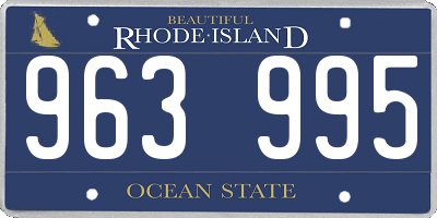 RI license plate 963995