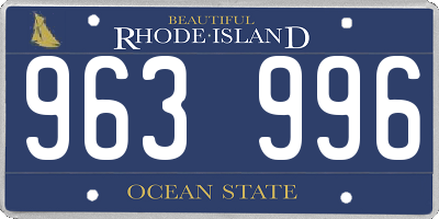 RI license plate 963996