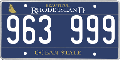 RI license plate 963999