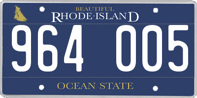 RI license plate 964005