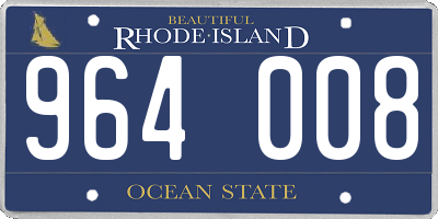 RI license plate 964008