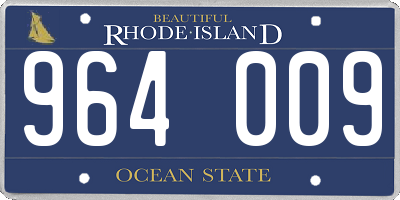 RI license plate 964009